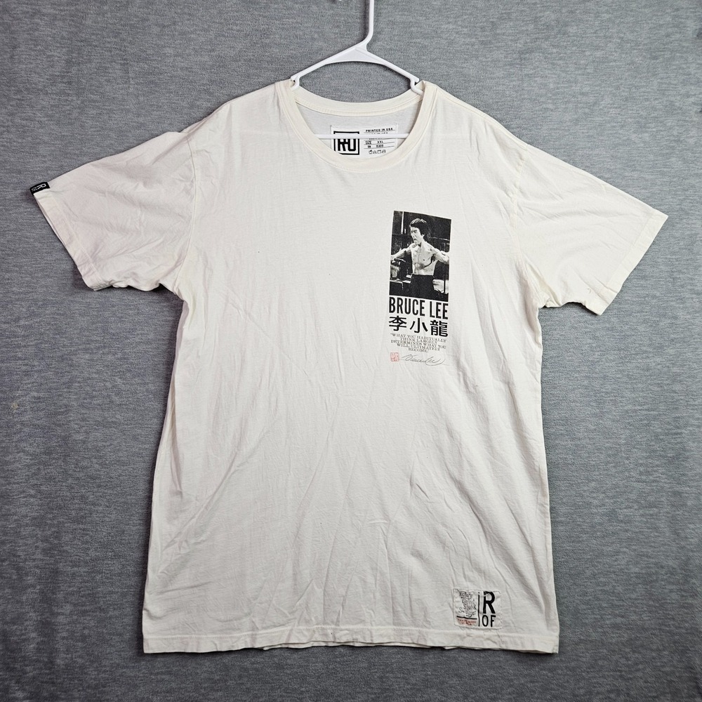 Roots Of Fight Bruce Lee Graphic Men's Sz XXL Kung Fu Martial Arts Tee USA Made